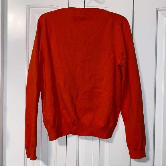Lord & Taylor Vibrant Orange Button Up Cardigan - Picture 3 of 7